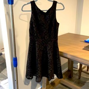 Juniors black lace dress